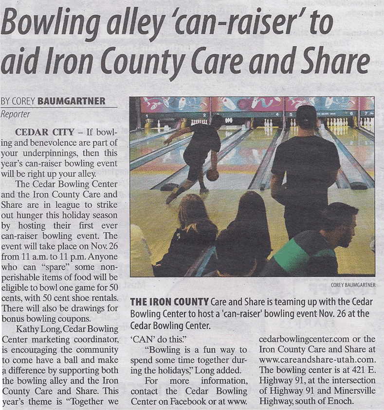 Fund raiser featured in local paper