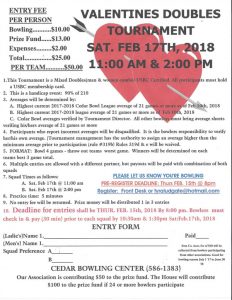 Valentines Doubles Bowling Tournament