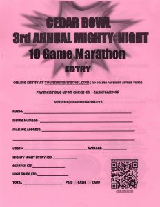 Mighty Night 10 Game Marathon Sign Up